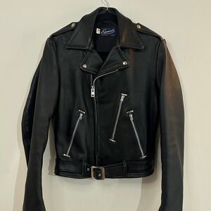 Vintage SYMAX Garment Co. leather biker jacket -Vancouver, Canada
